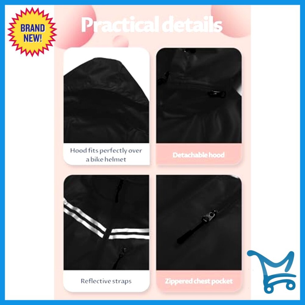 Packable Waterproof Running Rain Jacket Windbreak… - image 6